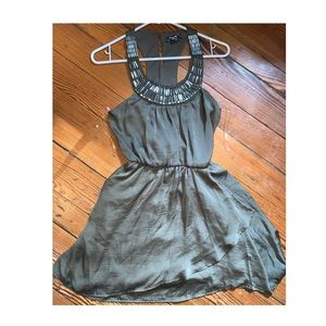 Olive green halter dress